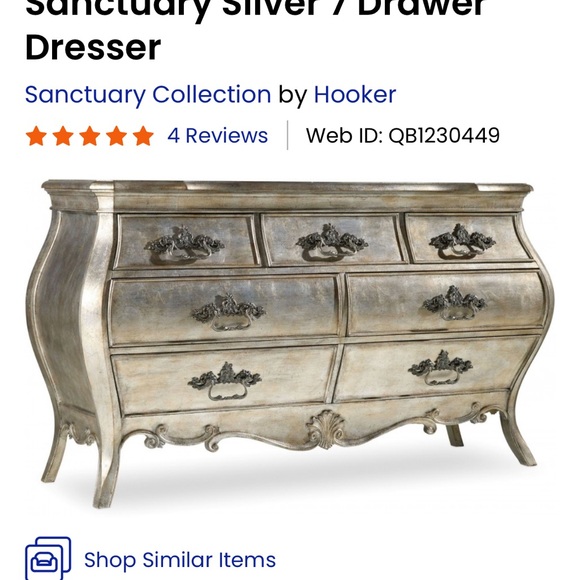 HOOKER Sanctuary Silver and Beige Upholstered Panel Bedroom Set - Picture 9 of 15